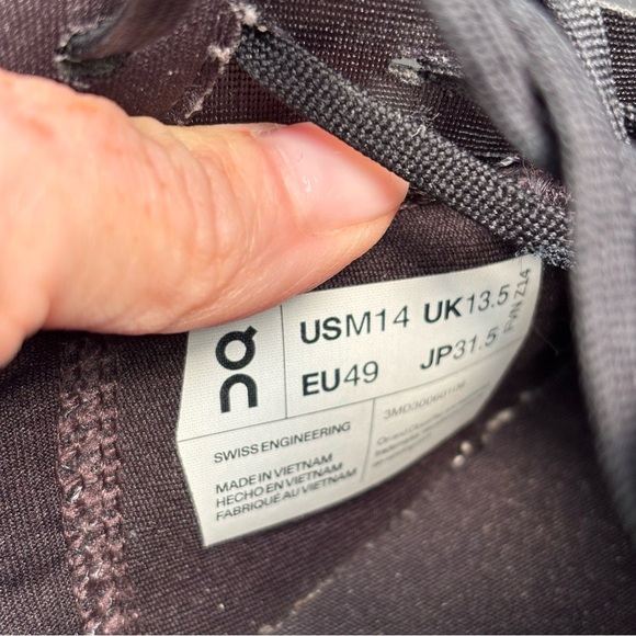 On Running Cloudrunner Black Sneakers Men’s 14 EU 49 Swiss Engineering - Picture 7 of 10